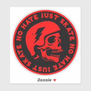 Retro no Hass Just Skate Skull Aufkleber