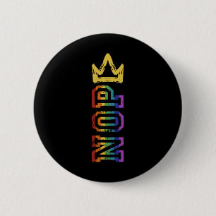 Retro No Kings Nope Protest Signatur-Shirt für Män Button
