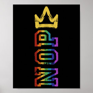 Retro No Kings Nope Protest Signatur-Shirt für Män Poster