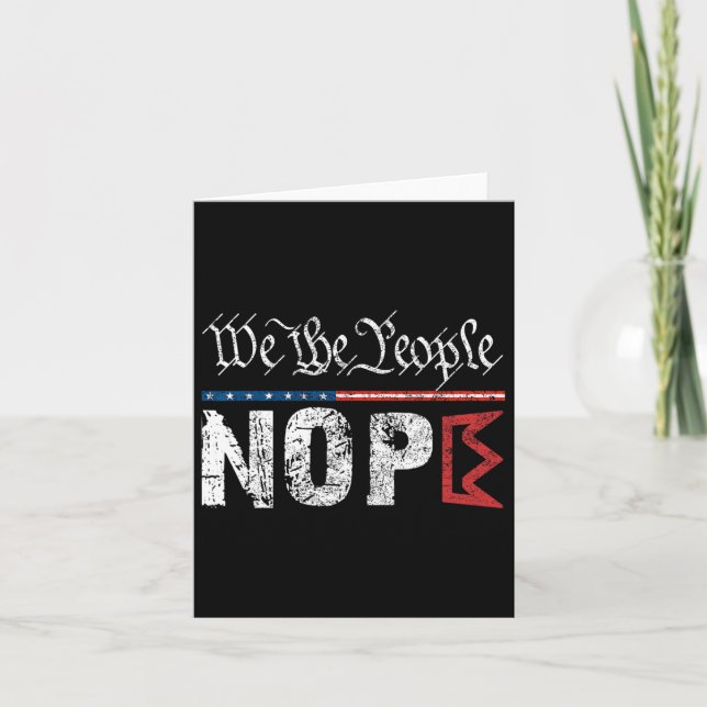 Retro No Kings Nope Protest Zeichen 4. Juli Shirt Karte (Vorderseite)