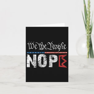 Retro No Kings Nope Protest Zeichen 4. Juli Shirt Karte