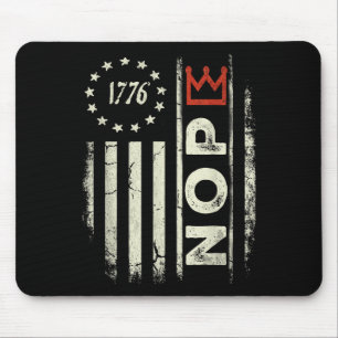 Retro No Kings Protestschild Vertikale amerikanisc Mousepad