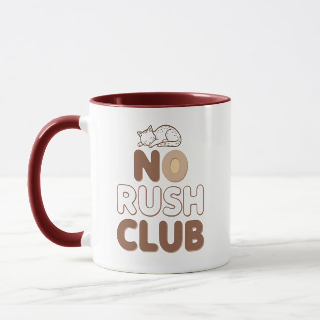 Retro "No Rush Club" for Relaxing Tasse (Links)