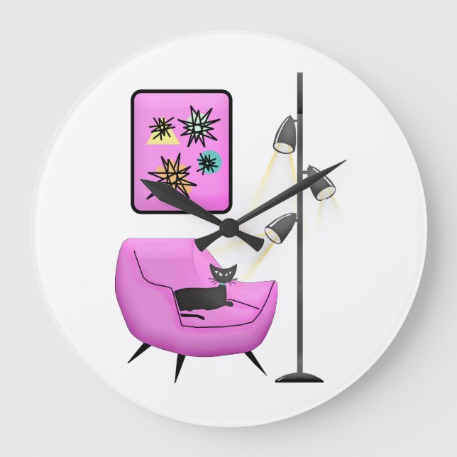 RETRO NOIR CACHE HORLOGE (Recto)