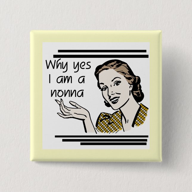 Retro Nonna T-Shirts und Geschenke Button (Vorderseite)