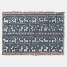 Retro-Nordic-Rentier-Muster Decke