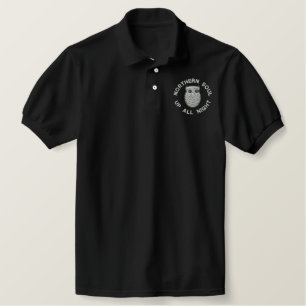 Retro Nördliches Soul besticktes Polo-Shirt