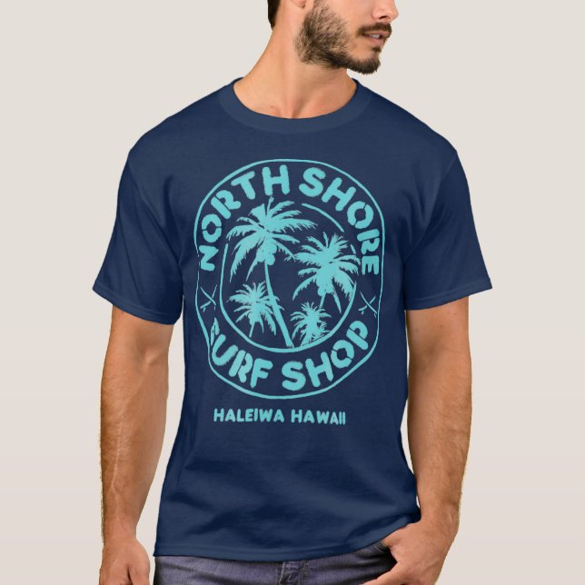 Retro North Shore Surf Haleiwa T-Shirt (Vorderseite)