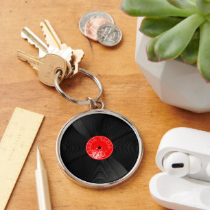 Retro Nostalgie an Ihren Fingertips: Vinyl Vibes Schlüsselanhänger
