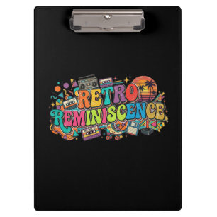 Retro-Nostalgie-T-Shirt-Design Klemmbrett