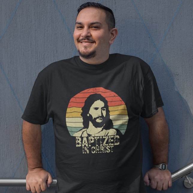 Retro Not getauft in Christus mit Jesus T-Shirt (Von Creator hochgeladen)