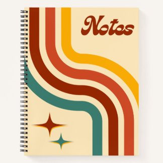 Retro Notes Spiral Notebook Notizbuch