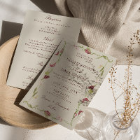 Retro Nouveau Kunst Blumen Hochzeit Alles in Einem