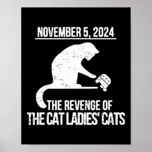 Retro November 5 Kat Kamala Harris für Präsident 2 Poster