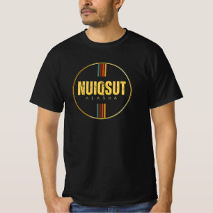 Retro Nuiqsut city alaska Staat 70er Groovak T-Shirt