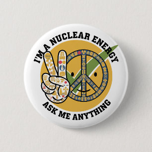 Retro Nuklear Energy Design Vektorgeschenk Button