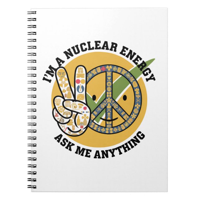 Retro Nuklear Energy Design Vektorgeschenk Notizblock (Vorderseite)