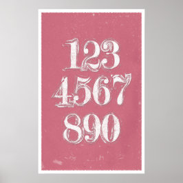 Retro-Nummern - Math Poster