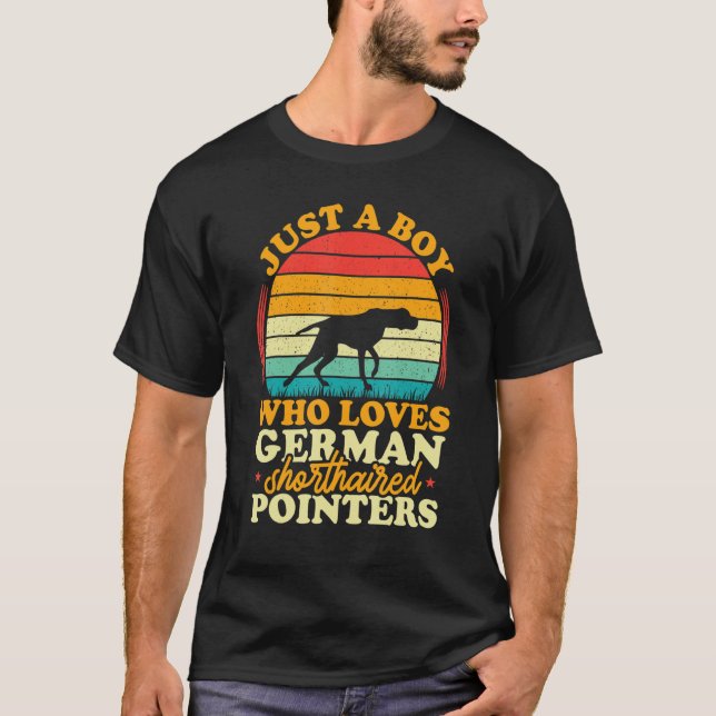 Retro nur ein Junge, der deutsche Kurzfilme Liebe T-Shirt (Vorderseite)