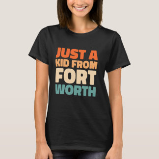Retro nur ein Kind von Texas Fort wert amerikanisc T-Shirt