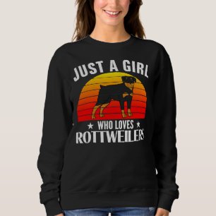 Retro nur ein Mädchen, das Rottweilers Liebe 21 Sweatshirt