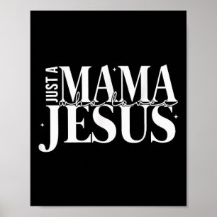 Retro Nur Eine Mama Die Jesus Liebt Christliche Mu Poster