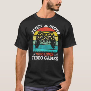 Retro nur eine Mama, die Lieben Video-Spiele Mutte T-Shirt