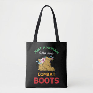 Retro nur eine weibliche Kampfstiefel Veteran Flor Tasche