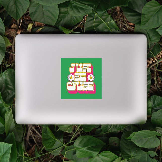 Retro, nur weil Rosa und Grün Aufkleber (Von Creator hochgeladen)