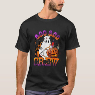 Retro Nurse Boo Crew Halloween für registrierte Nu T-Shirt