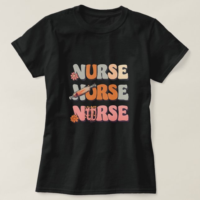 Retro Nurse Graphic Design  T-Shirt (Design vorne)