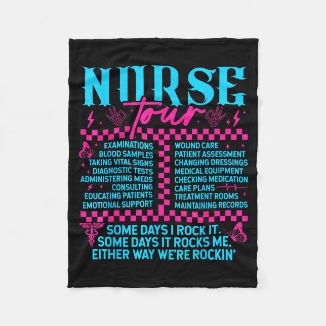 Retro Nurse Nurse Week Men Women Nurse  Fleecedecke (Vorderseite)