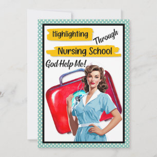 Retro Nurse Pinup_ Krankenpflege Dankeskarte