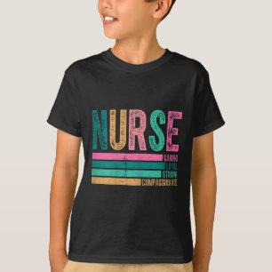 Retro Nurse Tracks Design Kümmernd Loyal Strong T-Shirt