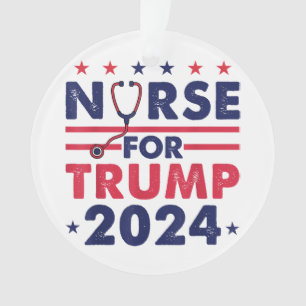 Retro Nurses For Trump 2024 America Stars Drapeau