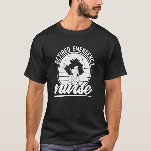 Retro Nursing Retired  Hospital Vintage Emergency  T-Shirt (Vorderseite)