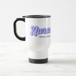 Retro Nurvel Travel Mug Personalisiert Lila Reisebecher