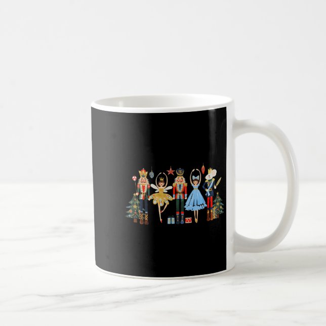 Retro Nutcracker Ballet Christmas Tree Shirts For  Kaffeetasse (Rechts)