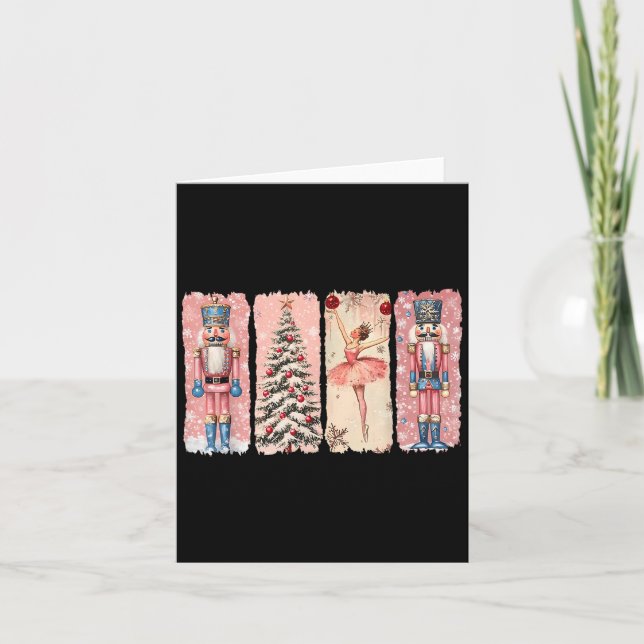 Retro Nutcracker Ballet Nk Christmas Xmas Vibes Wo Karte (Vorderseite)