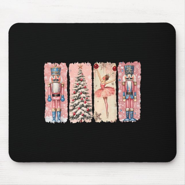 Retro Nutcracker Ballet Nk Christmas Xmas Vibes Wo Mousepad (Vorne)