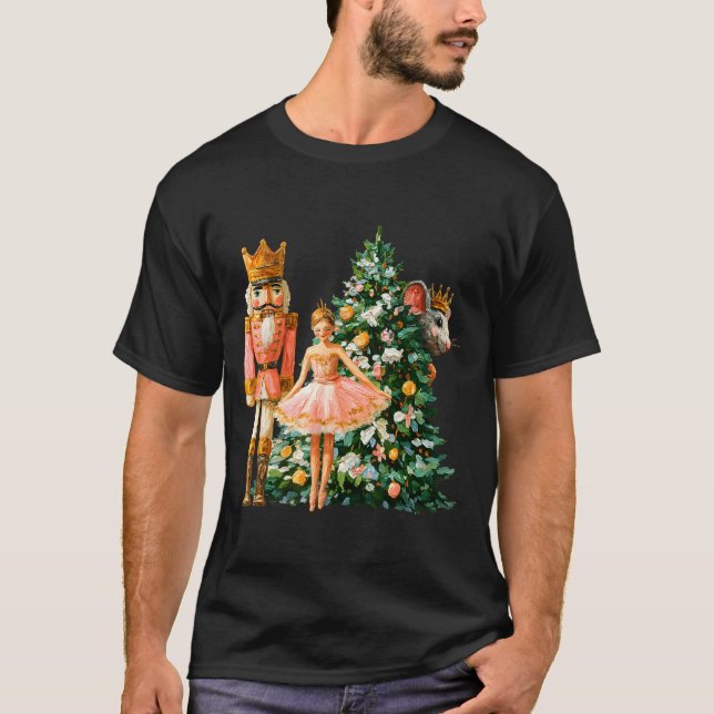 Retro Nutcracker Ballet Nk Christmas Xmas Vibes Wo T-Shirt (Vorderseite)