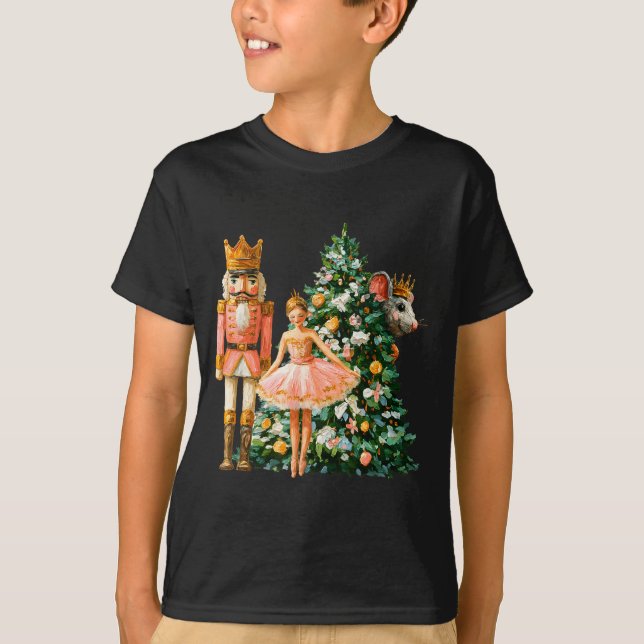 Retro Nutcracker Ballet Nk Christmas Xmas Vibes Wo T-Shirt (Vorderseite)