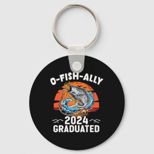 Retro O-fish-ally 2024 Abitur Senior Abschluss Schlüsselanhänger