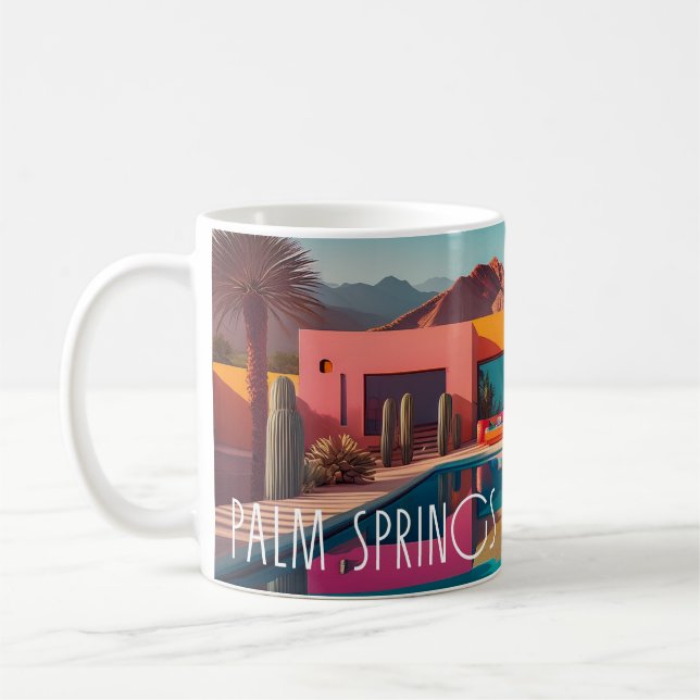 Retro Oasis – Palm Springs Coffee Mug Kaffeetasse (Links)
