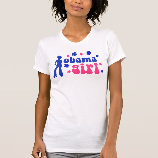 Retro Obama-Mädchen T-Shirt (Vorderseite)