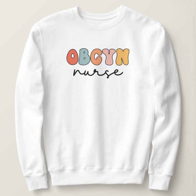 Retro OBGYN Nurse Sweatshirt (Design vorne)