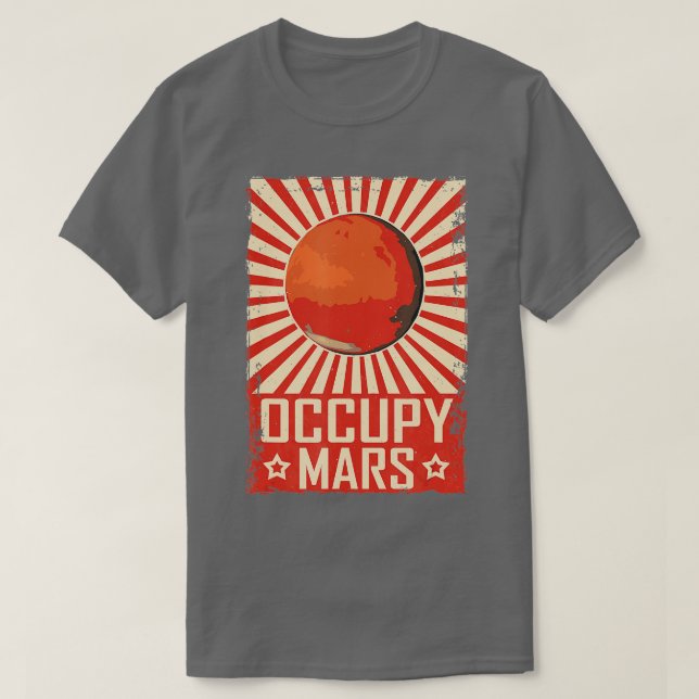 Retro Occupy Mars T-Shirt (Design vorne)