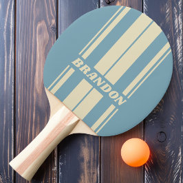 Retro Ocean Board Streifen mit Namen Tischtennis Schläger