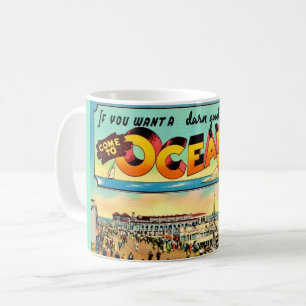 Retro-Ocean-City-NJ-Grüße-Postkarten-Tasse Kaffeetasse