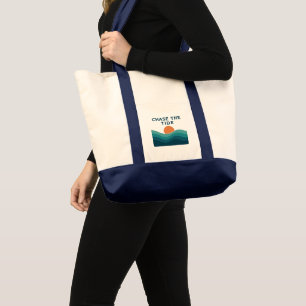 Retro Ocean Waves Tote Bag - Stilvoll für jeden Ta Tragetasche